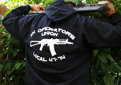 AK Operators Union Hoodie - Back View AK Operators Union Hoodie - Back View