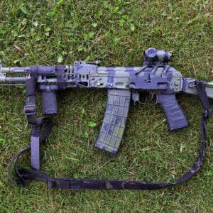 Raptor Reflex Two Point Sling - Black Multicam installed on AK